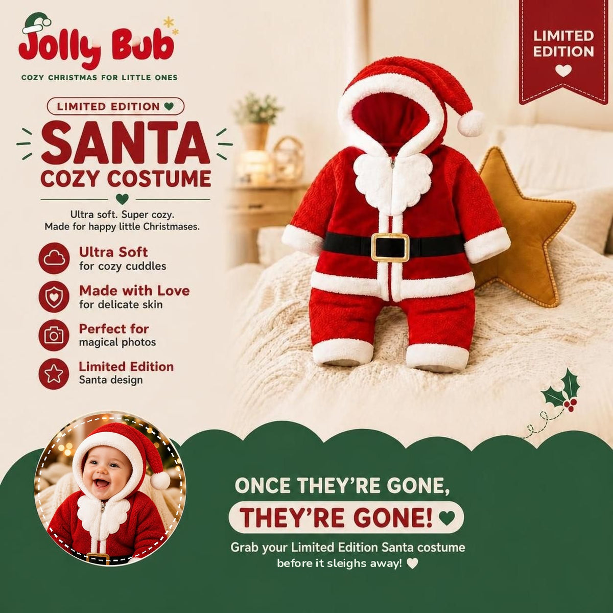 Jolly Bub – Cozy Baby Christmas Suit